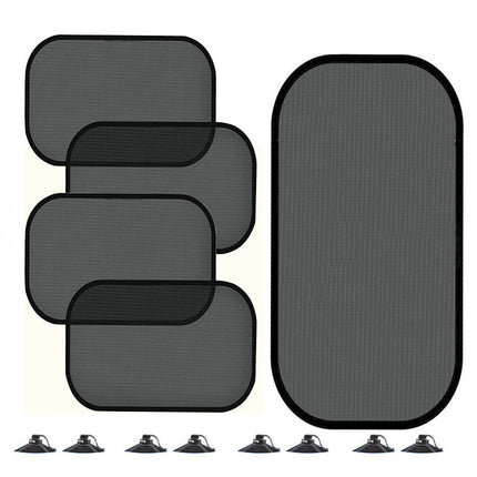 Cross-border non-porous car sun visor side screen mesh sun visor five-piece suction cup sun visor car side screen shade