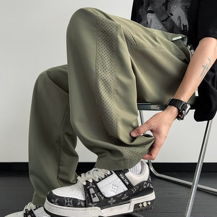 American Retro Niche Design Men's Loose Casual Pants Spring and Autumn Fashion Trendy Wide-Leg Slimming Sports Trousers