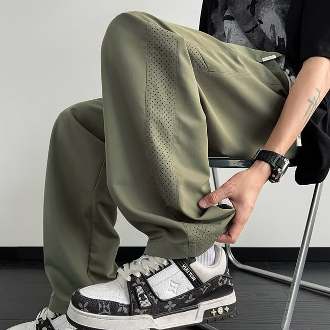 American Retro Niche Design Men's Loose Casual Pants Spring and Autumn Fashion Trendy Wide-Leg Slimming Sports Trousers