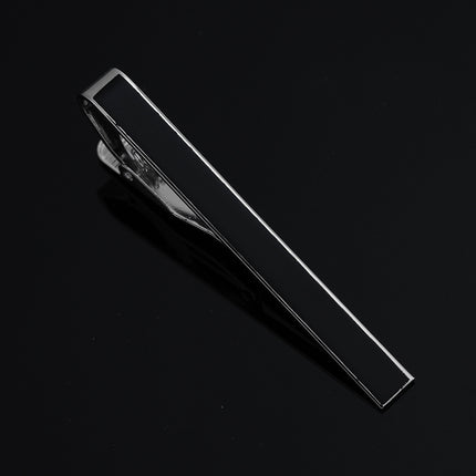 Tie Clip Men's Gold Geometric Line Style Silver Enamel Simple Classic New Black Xiangyun Copper Tie Clip