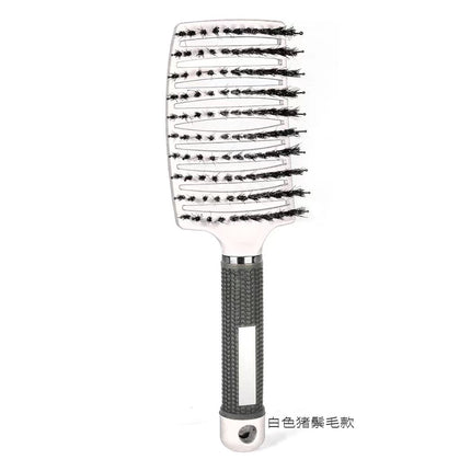 Cross-border Hot Pig Mane Big Bend Comb Fluffy Curly Hair Styling Comb Anti-static Hair Comb Home Hair Massage Comb