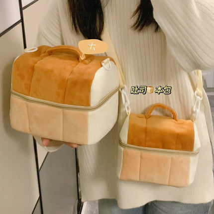 Toast Bread camera bag cosmetic bag bread warm lunch box storage bag handbag large capacity bag fashion bag