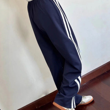 Women's Pants 2025 New Summer Style for Petite Figures, Height-Enhancing Spring Style, Straight-Leg, Curved Knife-Cut Wide-Leg Casual Pants, High-Waisted, Slimming