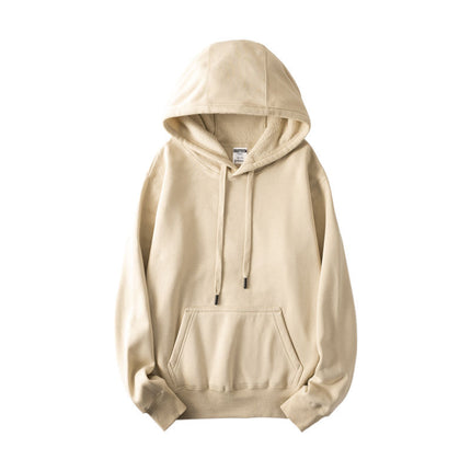 Red Tiger Year Wei Yi 500g plus velvet night gray hooded Wei Yi simple solid color sports hoodie men's and women's coat