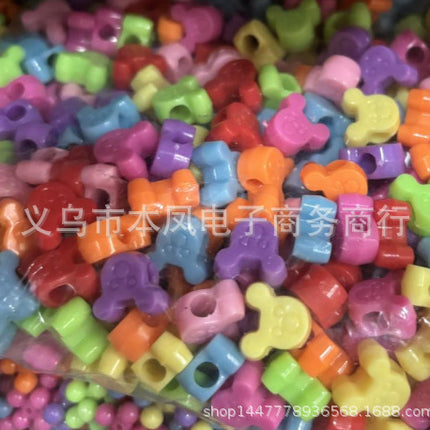 solid color color beads diy bracelet string loose beads material children beaded handmade keychain jewelry accessories