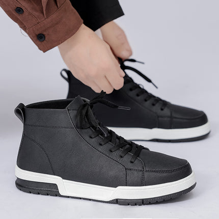 Men's shoes autumn and winter new high-top board shoes men's casual business shoes ins versatile sports fashion shoes one-piece delivery