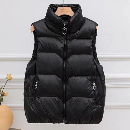 Women's Short Vest 2025 Autumn and Winter New Korean Style Loose Slimming Thick Cotton Vest Jacket Trendy