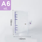 A6 purple clip purple buckle pvc binder