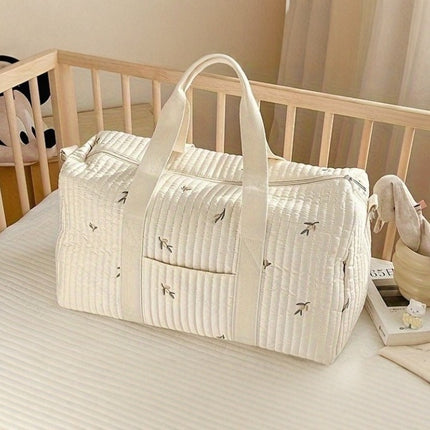 Embroidered Large-Capacity Portable Travel Bag, Casual Travel Handbag, Simple and Lightweight Cross-Body Maternity Bag Wholesale