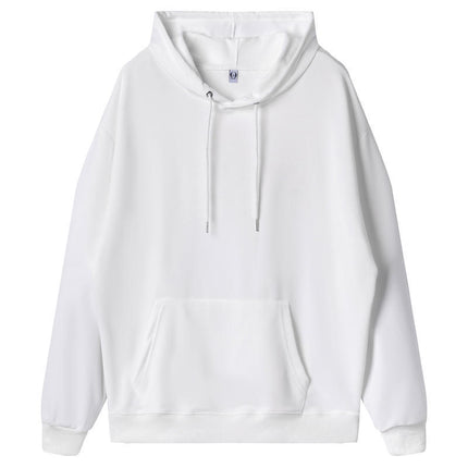 American fashion brand 260g pullover casual loose hooded sweater dopamine solid color heavy shoulder hoodie in spring and autumn
