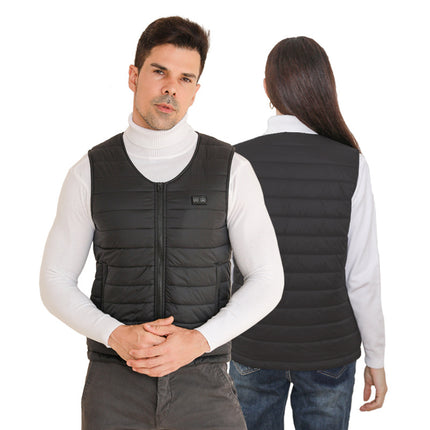 Winter Cross-border Intelligent Heating V-collar Base Vest Graphene Whole Body Constant Temperature Electric Heating Warm Heating Vest