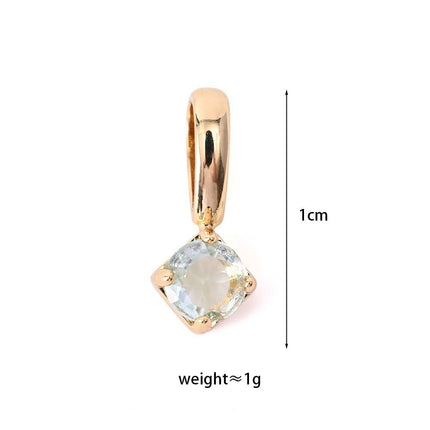 European and American Fashion Free Assembly DIY Accessories Twelve Birthstones December Birthstone Pendant Colorful Zircon Color Retention
