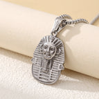 2 types of steel color pendants + 3mm*55cm pearl chain / Stainless steel s.steel