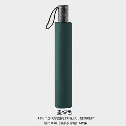 115cm Double Enlarged Ultra-Light Umbrella, Sunny and Rainy Umbrella, Dual-Use Vinyl Sunscreen Sun Umbrella, Carbon Fiber Manual 70% off Umbrella