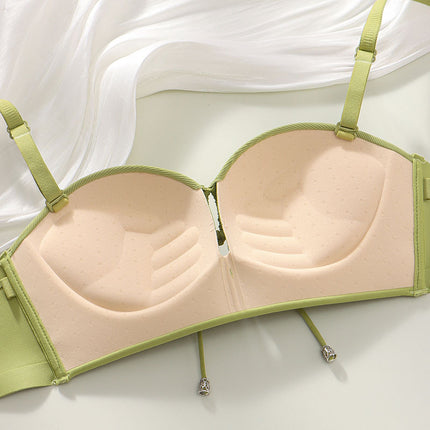 2023 strapless non-slip latex underwear live broadcast delivery halter invisible push up small chest Palm bra foreign trade