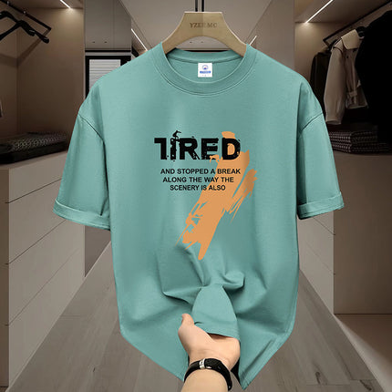 Pure Cotton Short-sleeved T-shirt Men's Casual Loose All-match Summer T-shirt Half-sleeved Base-layer Top for Young Students