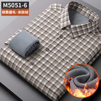 M5051-6 cotton brushed composite velvet thermal shirt men's shirt / 38