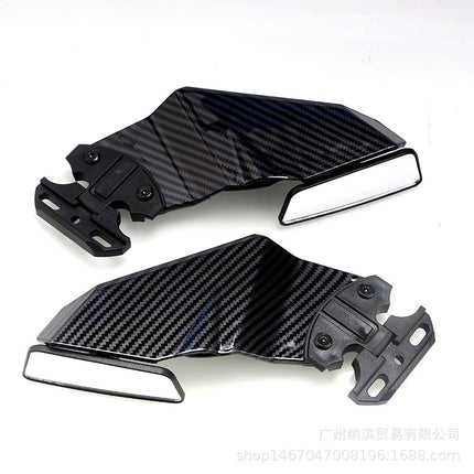 Motorcycle modification accessories suitable for Kawasaki Yamaha Honda Ducati universal fixed wing rearview mirror spoiler
