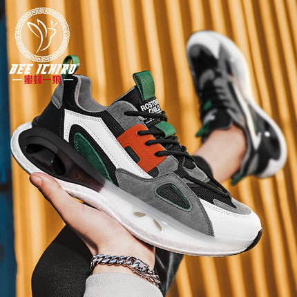 Bee Wolf Flagship Store Casual Mesh Shoes for Men, New Autumn and Winter Versatile Soft-Soled Running Sports Sneakers for Teenagers