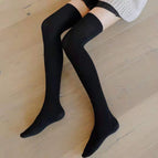 70cm long knee-black 1 pair / No silicone-stretch comfortable