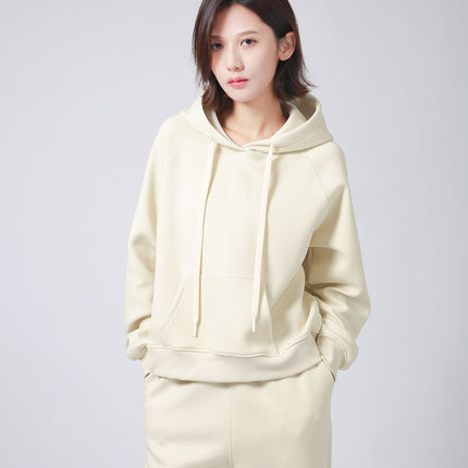 Autumn and Winter High-End Simple Casual Soft-Feel Hooded Long-Sleeved Lightweight Comfortable Lazy Sweatshirt for Women Mbh089