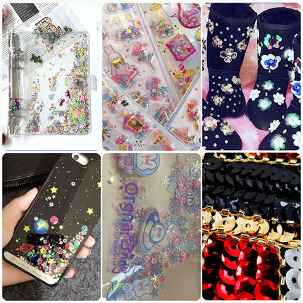 6MM round curved surface hole PVC sequins jewelry accessories concave and convex surface wholesale flat bottom hexagonal sewing clothing beads