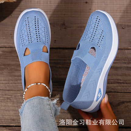 Women's Summer Breathable Soft-Soled Shoes for Middle-Aged and Elderly Mothers Temu Cross-Border Dropshipping Large Size Women's Shoes Clogs Cut Out