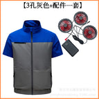 [3-hole complete set] gray + (3 fans + cables + 20,000 power bank) / S/M