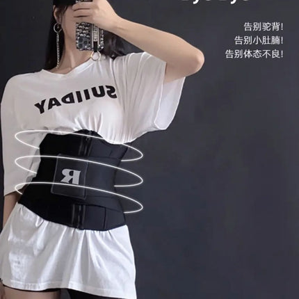 Kuaishou, same style with TikTok ins style sweat-breaking plastic belt fitness shaping yoga sports postpartum body shaping belly belt