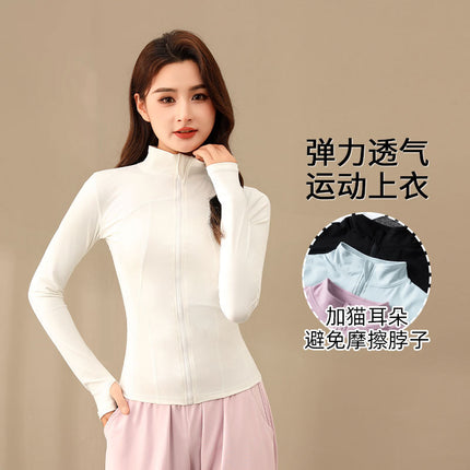 Lulu Badminton Slim-fit Sports Top Women's 2024 Autumn and Winter New Running High-end Long-sleeved Fitness Yoga Clothes
