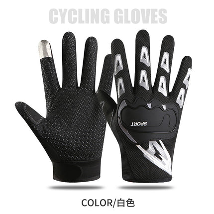 Outdoor sports riding gloves men's touch screen non-slip thin mountain climbing women's full finger fishing long finger fitness bicycle gloves