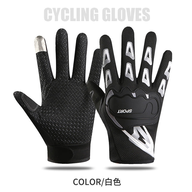 Outdoor sports riding gloves men's touch screen non-slip thin mountain climbing women's full finger fishing long finger fitness bicycle gloves