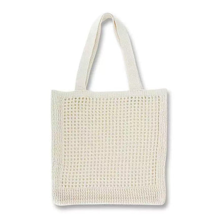 Han Feng Chic Hollow Woven Bag Fishing Net Bag Casual All-match Tote Bag Knitted Bag Shoulder Bag Holiday Beach Bag