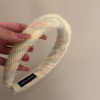 2#Yellow candy-colored plush headband