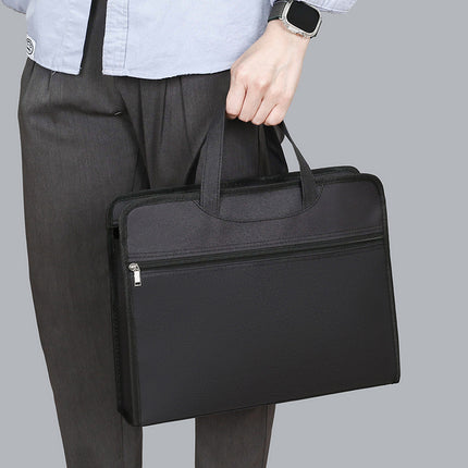 Office Handbag, Waterproof Zipper Computer Bag, Business Document Bag, Briefcase, Conference Document Bag, Storage