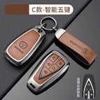 [changan c smart 5-button-coffee brown] shell + ring crescent buckle / No specifications