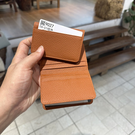 Cross-Border Foreign Trade New Genuine Leather Multi-Ring Binder Mirror Window Small Card Holder First Layer Cowhide Card Bag Document Storage Card Album Card Holder