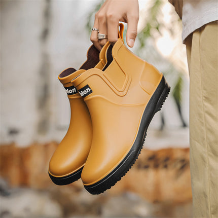 Cross-Border Internet Celebrity Rubber Shoes New Men's Short-Tube Outdoor Rain Boots Lightweight Waterproof Shoes Low-Top Non-Slip Adult Rain Boots
