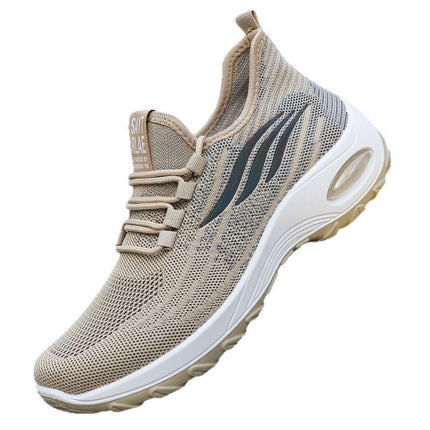 Foreign trade fly woven men's shoes spring cross-border shoes wholesale men's casual shoes breathable mesh sneaker men