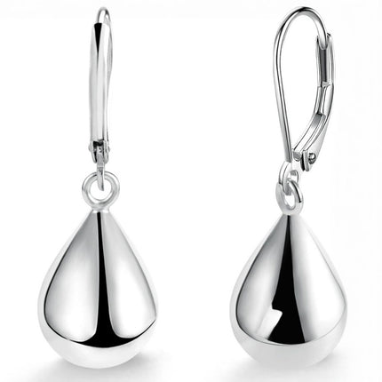 Amazon Glossy Teardrop-Shaped Earrings 2026 New Trendy High-End Stylish Earrings Versatile and Face-Slimming
