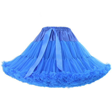 Adult Petticoat Daily Style Ultra-Puffy Nylon Lolita Cloud Petticoat Seamless Marshmallow Violent Puffy Skirt