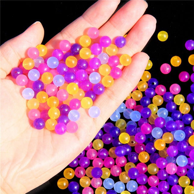 Acrylic UV Color-changing Beads Round Beads Handmade DIY Jewelry Accessories Homemade Bracelet Bracelet Beaded Material