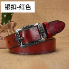 Silver buckle-red / 105cm