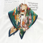 L024-415-01 green / 70cm wrinkled square towel