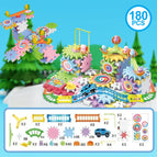 Upgraded track building blocks 180pcs [2 motors] battery version