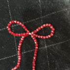 Red crystal bow