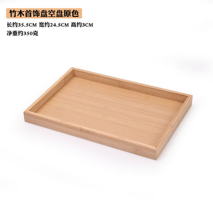 Bamboo and Wood Jewelry Tray Bracelet Mobile Phone Glasses Necklace Jewelry Counter Display Viewing Tray Jewelry Jade Display Rack