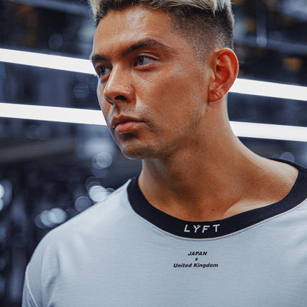 LYFT2022 New Muscle Fitness Sports Men's T-shirt Spring and Summer Round Neck Loose Fashion Cotton Running Short Sleeve