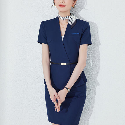 Professional suit skirt women's summer high-end elegant jewelry shop gold shop front desk workwear beauty salon overalls beautician