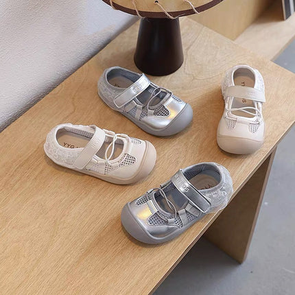 2025 Summer New Children's Shoes Little Girl's Tianme Lace-up Casual Shoes Korean Style Fashionable Girls' Frame Shoes